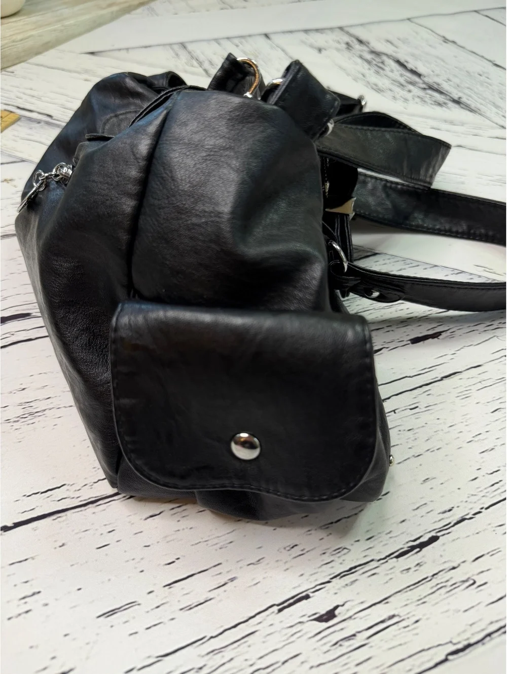 Y2K McBling Western Cowgirl Vegan Leather Black Studded Shoulder Bag